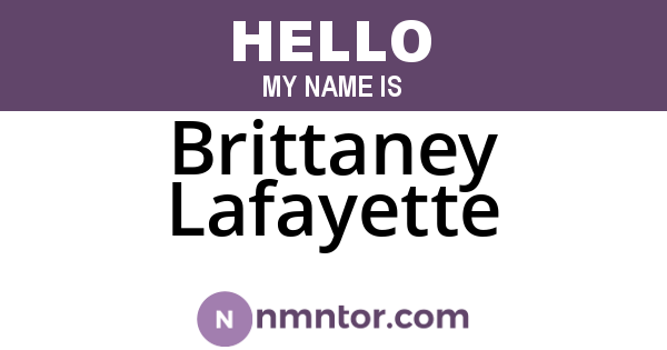 Brittaney Lafayette