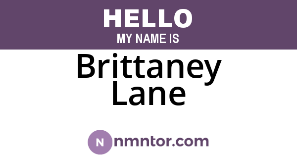 Brittaney Lane