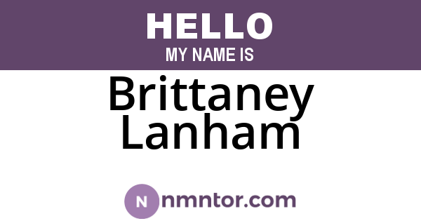 Brittaney Lanham