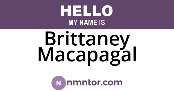 Brittaney Macapagal