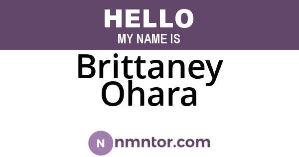 Brittaney Ohara