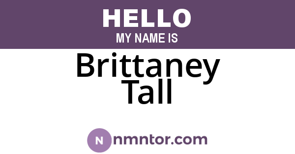 Brittaney Tall