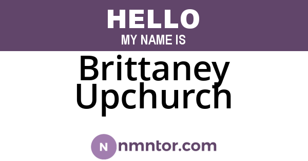 Brittaney Upchurch