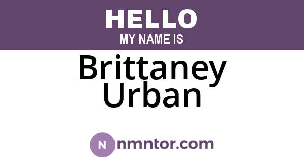 Brittaney Urban