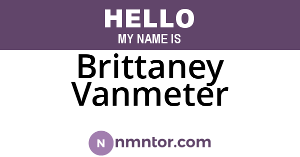 Brittaney Vanmeter