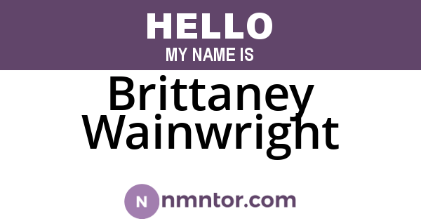 Brittaney Wainwright