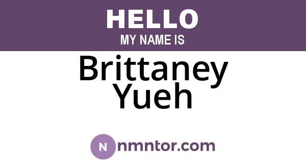 Brittaney Yueh