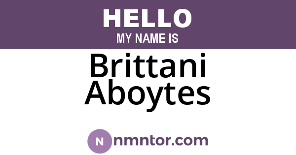 Brittani Aboytes