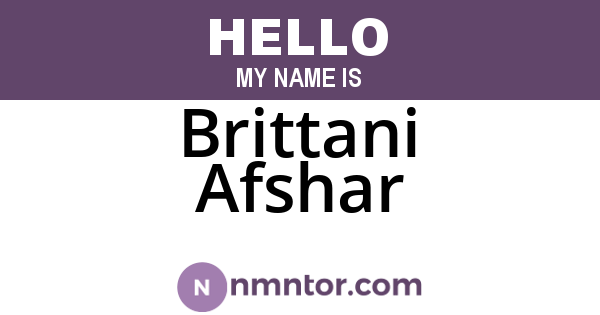 Brittani Afshar