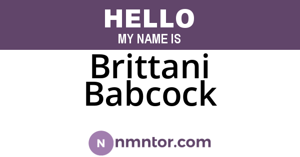 Brittani Babcock