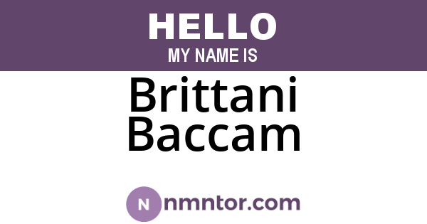 Brittani Baccam