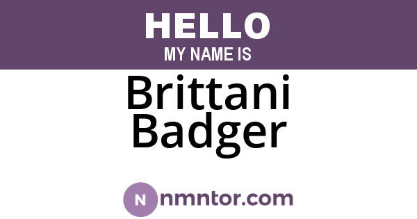 Brittani Badger