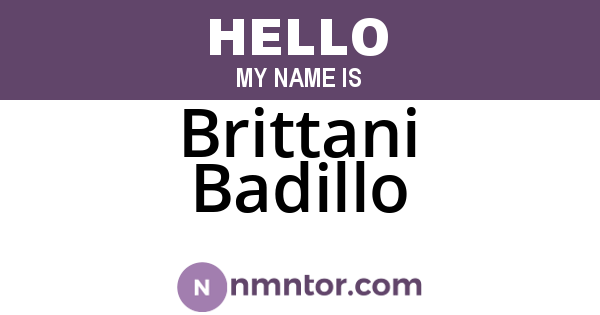 Brittani Badillo
