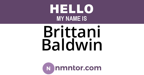 Brittani Baldwin