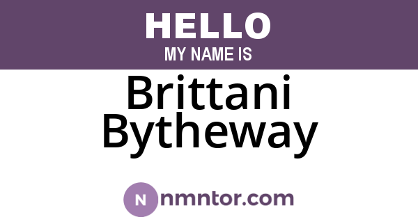 Brittani Bytheway