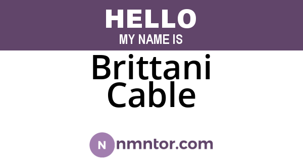 Brittani Cable