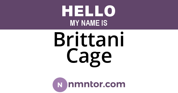 Brittani Cage