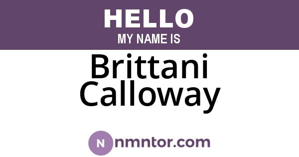 Brittani Calloway