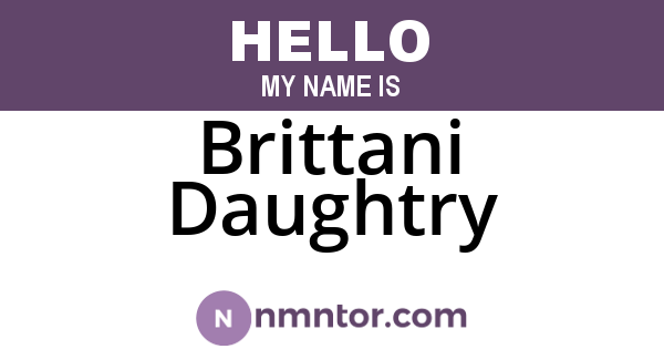 Brittani Daughtry