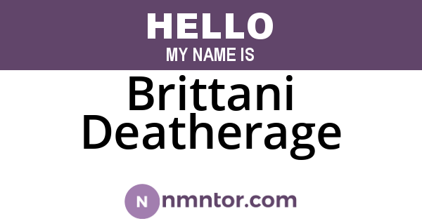 Brittani Deatherage