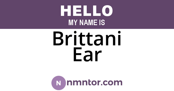 Brittani Ear
