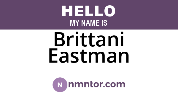 Brittani Eastman