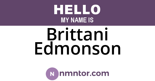 Brittani Edmonson