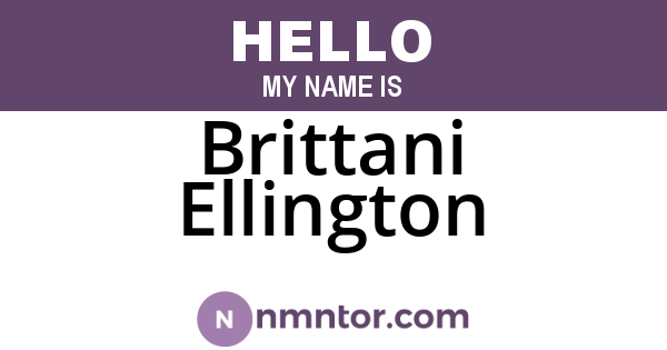 Brittani Ellington
