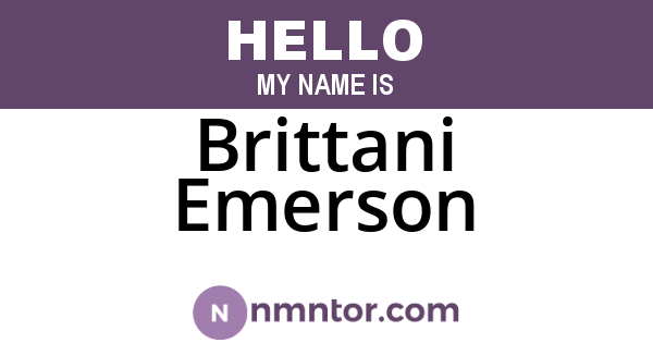 Brittani Emerson