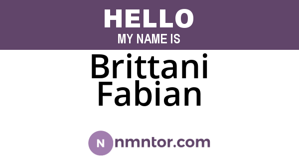 Brittani Fabian
