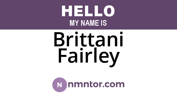 Brittani Fairley