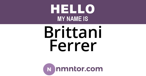 Brittani Ferrer