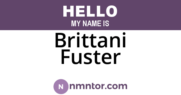 Brittani Fuster