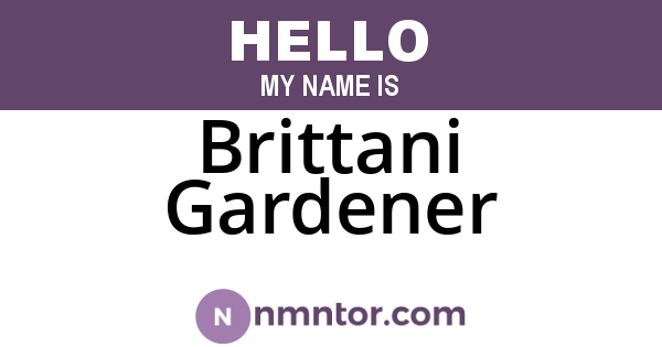Brittani Gardener