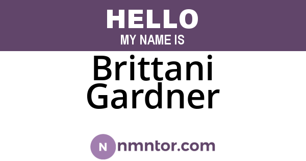 Brittani Gardner