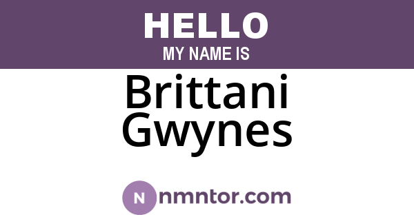 Brittani Gwynes