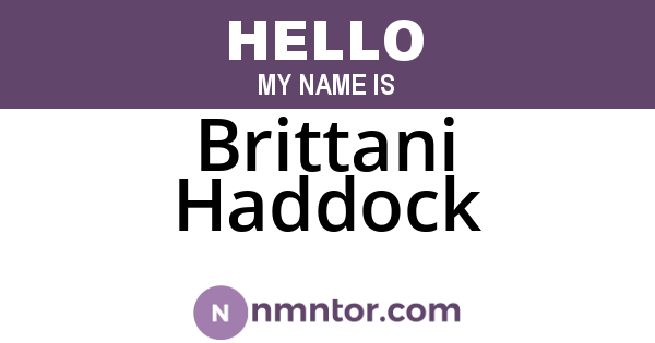 Brittani Haddock