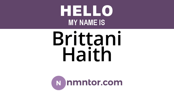 Brittani Haith