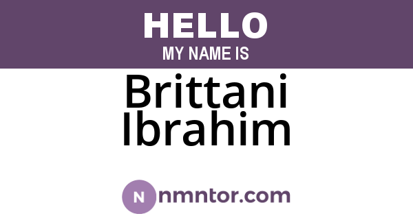 Brittani Ibrahim