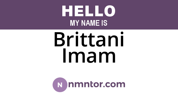 Brittani Imam