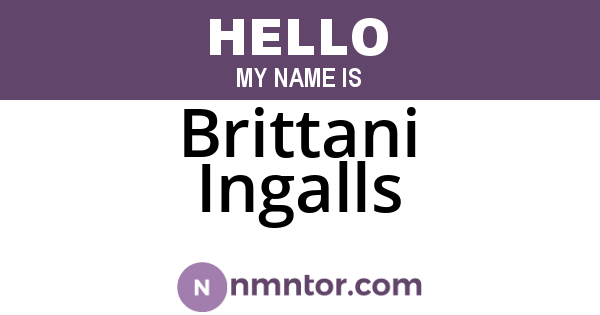 Brittani Ingalls