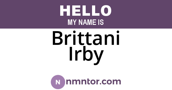 Brittani Irby