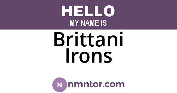 Brittani Irons
