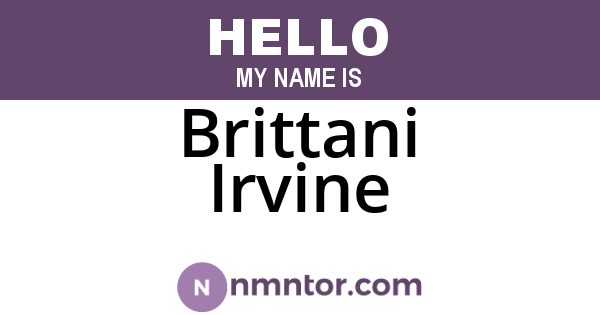 Brittani Irvine