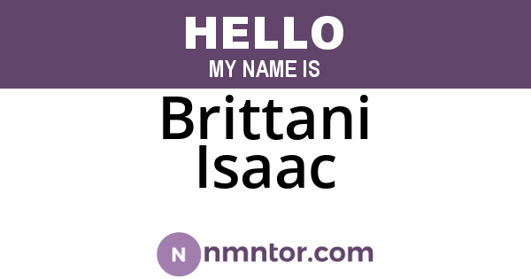 Brittani Isaac