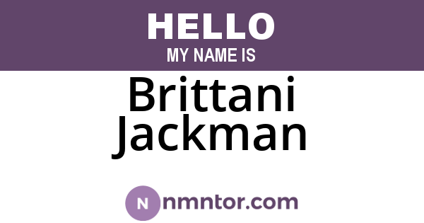 Brittani Jackman