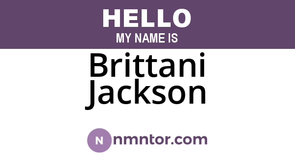Brittani Jackson