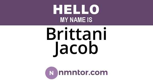 Brittani Jacob