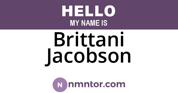 Brittani Jacobson