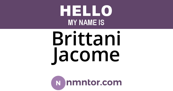 Brittani Jacome